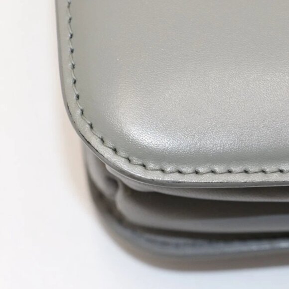 Balenciaga B Small Shiny Leather Handbag - Grey - Picture 2 of 15